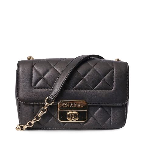 CHANEL Lambskin Mini Chic With Me Flap Black 